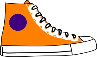 Converse Shoe Orange Stickdatei