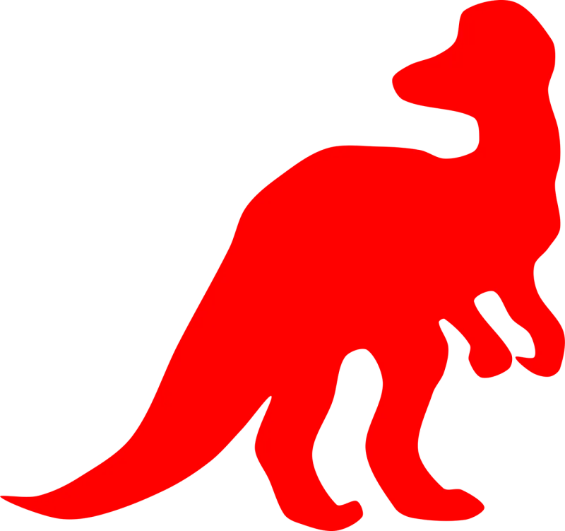 Dinosaur Red Prehistoric Stickdatei – Kinder