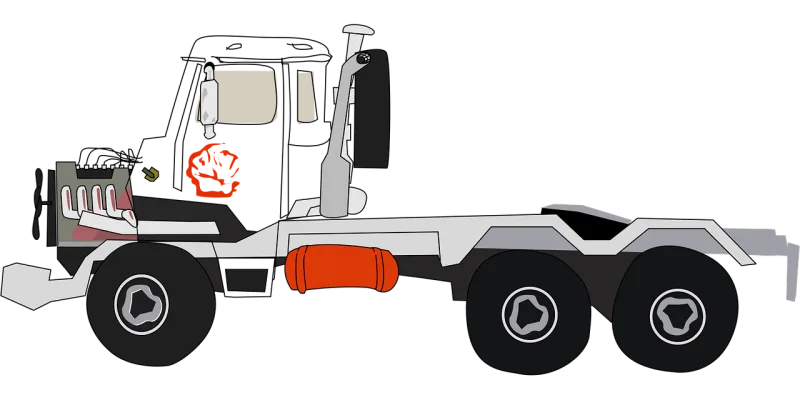 Truck Tractor trailer Big rig Stickdatei – Fahrzeuge