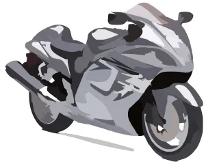Motorcycle Motorbike Silver Stickdatei