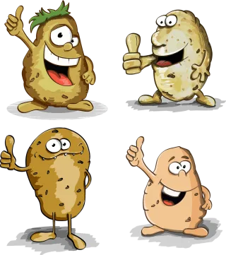 Potatoes Thumbs up Potato Stickdatei