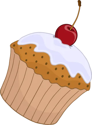 Cupcake Cake Cherry Stickdatei