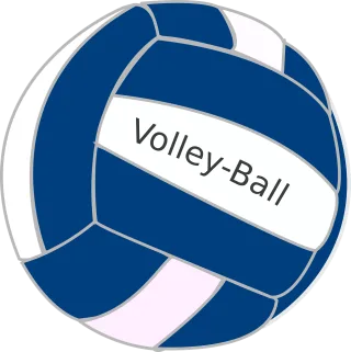 Volleyball Ball Blue Stickdatei