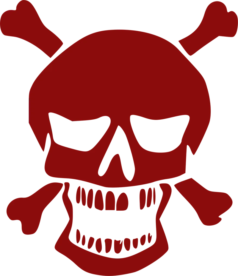 Skull Crossbones Red Stickdatei – Kinder