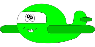 Airplane Green Plane Stickdatei