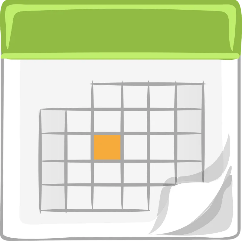 Calendar Green White Stickdatei – Sport