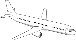Airliner Plane Flying Stickdatei
