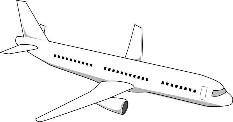 Airliner Plane Flying Stickdatei – Kinder