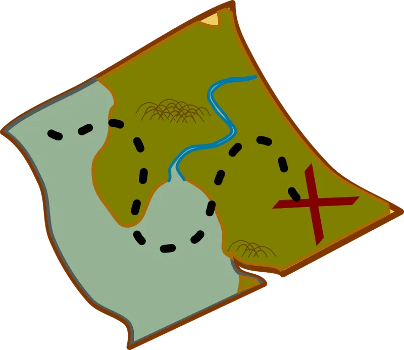 Map Treasure Pirate Stickdatei – Kinder