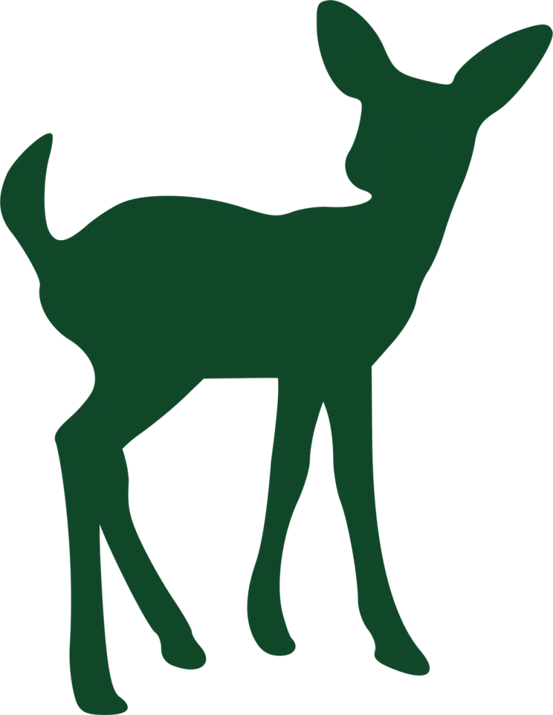 Fawn Deer Green Stickdatei – Tiere