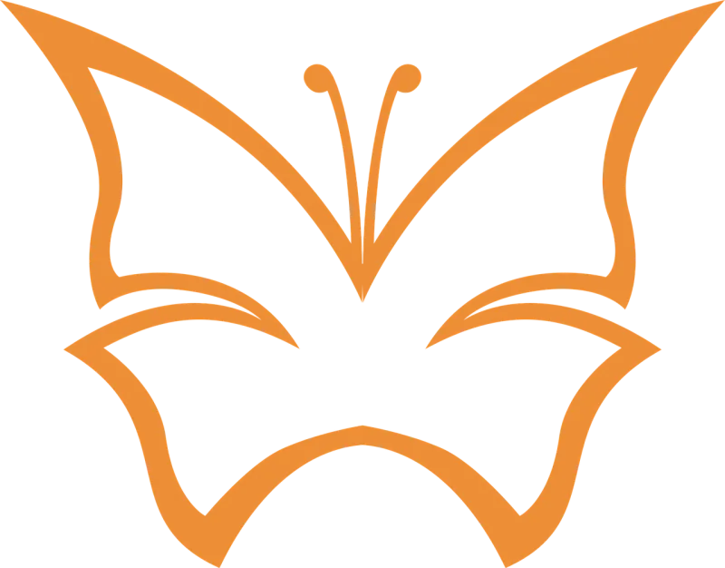 Butterfly Orange Spring Stickdatei – Tiere