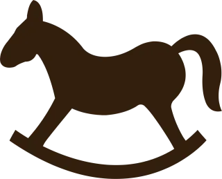 Rocking horse Horse Brown Stickdatei