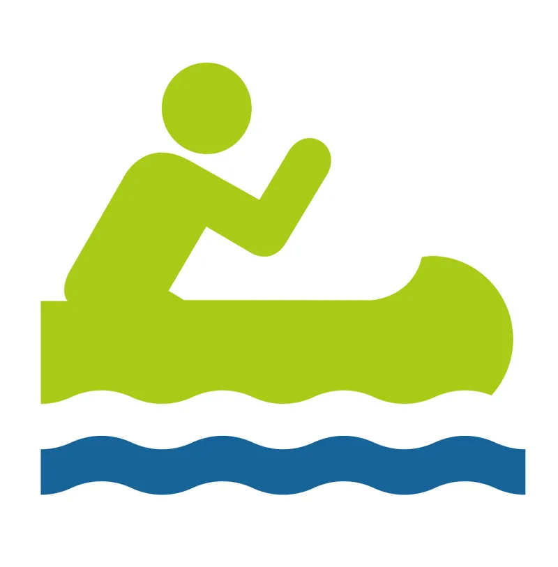 Canoe Green Water Stickdatei – Natur
