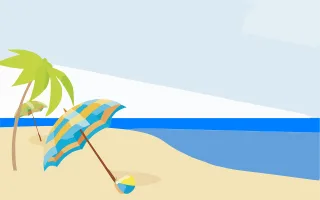 Beach Vacation Nature Stickdatei – Natur