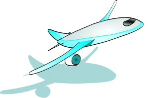 Airplane Flight Transportation Stickdatei