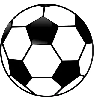 Soccer ball Ball Black and white Stickdatei