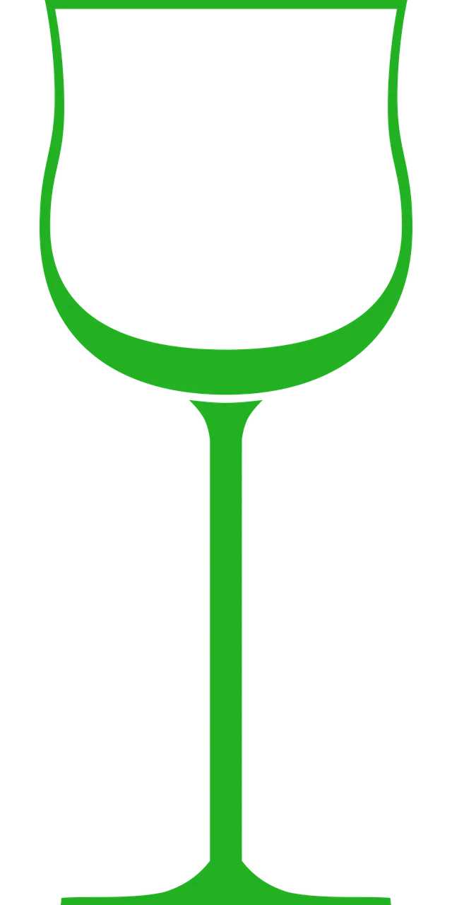 Glass Wine Green Stickdatei – Essen & Trinken