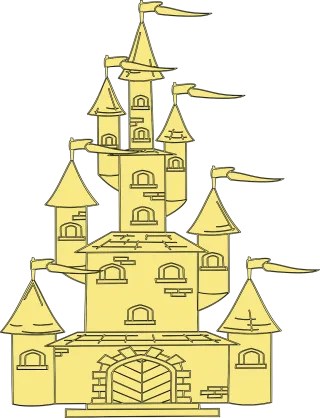 Castle Towers Flags Stickdatei