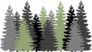 Forest Trees Evergreen Stickdatei – Natur