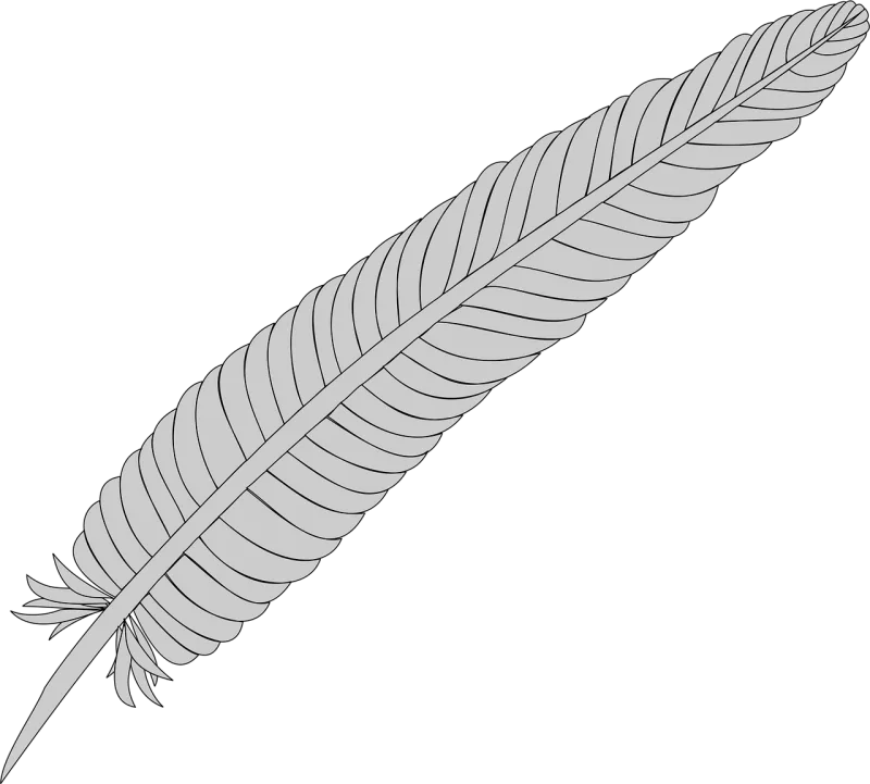 Feather Silver Quill Stickdatei – Natur