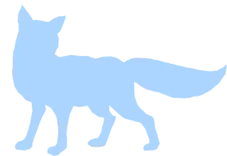 Fox Blue Silhouette Stickdatei