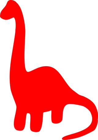 Dinosaur Red Nature Stickdatei
