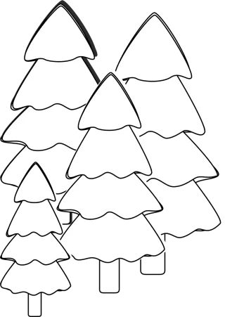 Trees Fir White Stickdatei