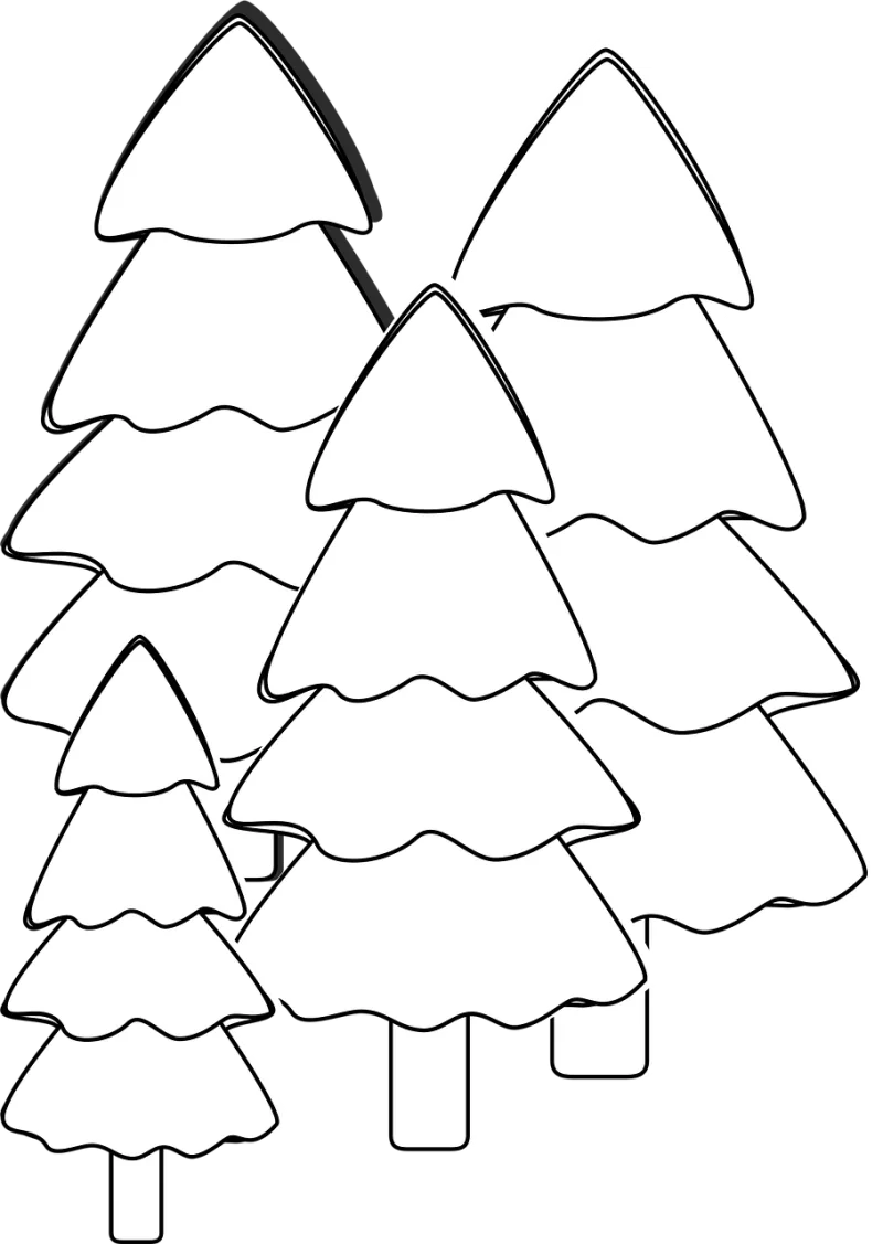 Trees Fir White Stickdatei – Weihnachten
