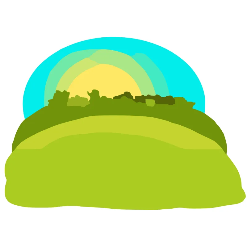 Sunrise Sunset Nature Stickdatei – Natur