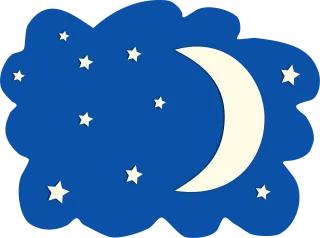 Moon Stars Sky Stickdatei