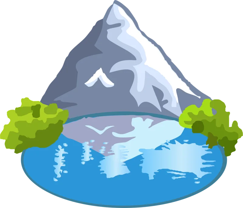 Mountain Lake Trees Stickdatei – Natur