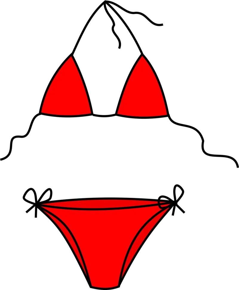 Bikini Red Swimwear Stickdatei – Sport