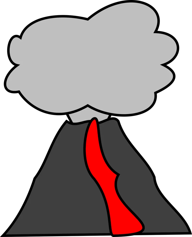 Volcano Eruption Outbreak Stickdatei – Natur