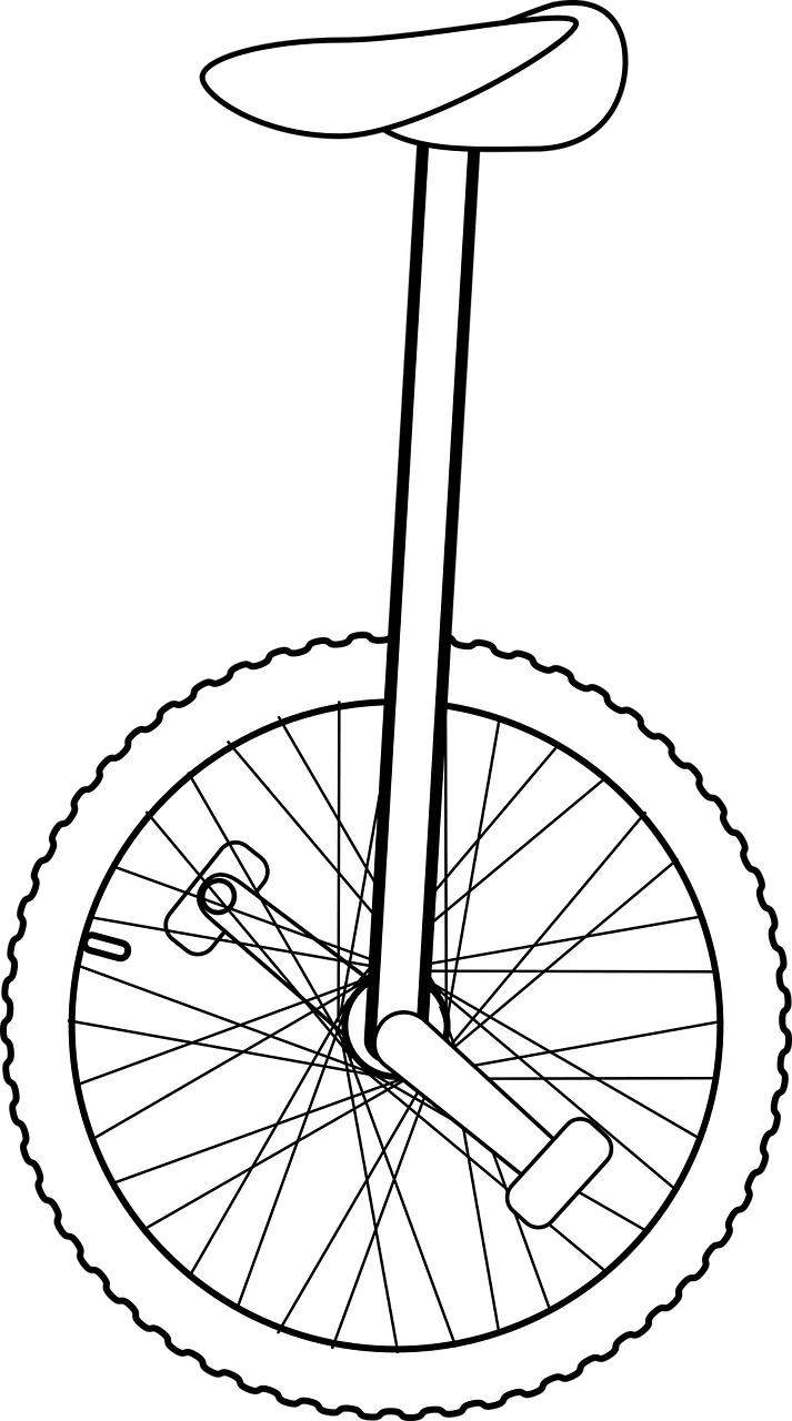 Unicycle Bike Wheel Stickdatei – Sport