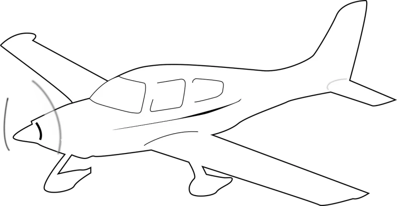 Propeller-driven airplane White Fly Stickdatei – Kinder