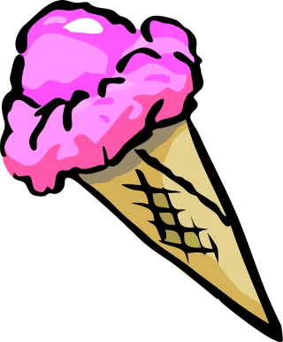 Ice cream Sweet Waffle Stickdatei