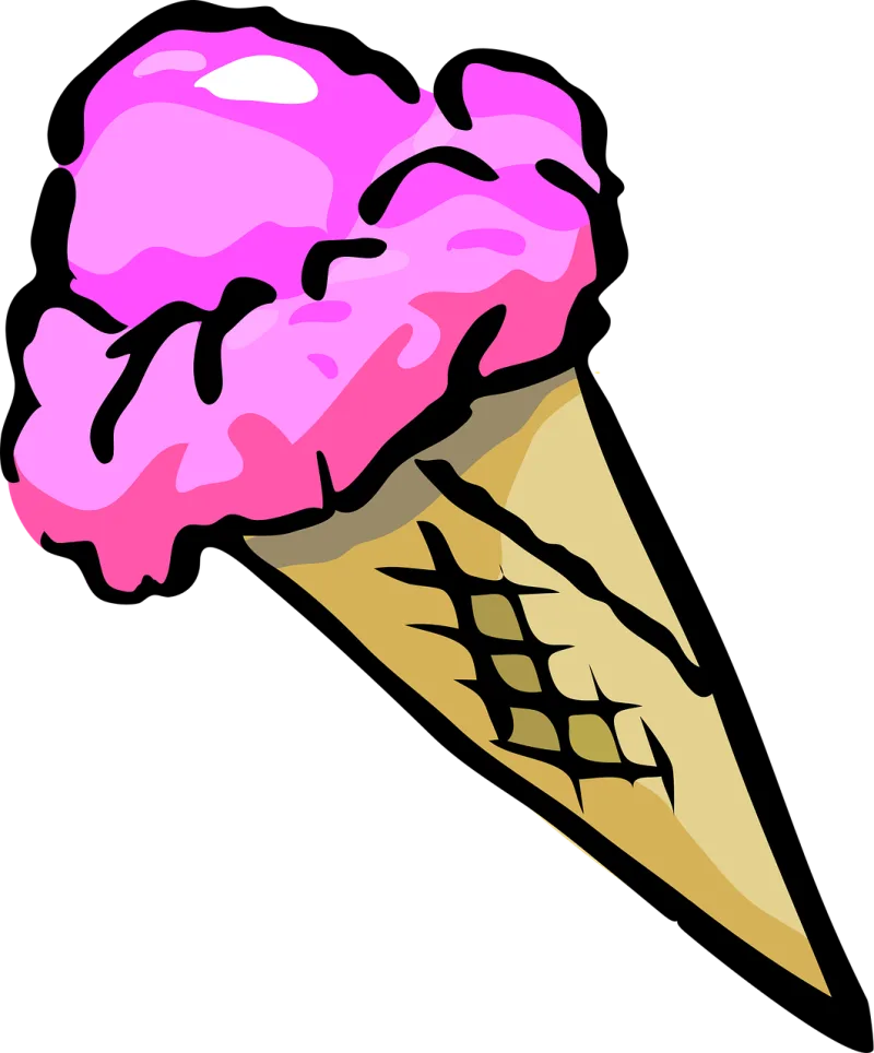 Ice cream Sweet Waffle Stickdatei – Essen & Trinken