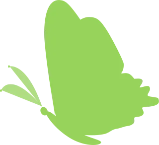 Butterfly Green Silhouette Stickdatei