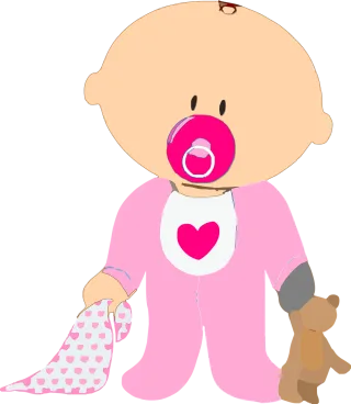 Baby Girl Teddy Stickdatei