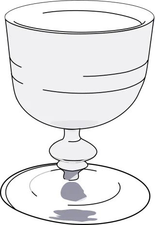 Wine glass Gray Empty Stickdatei