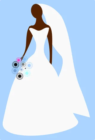 Bride Dress Vail Stickdatei