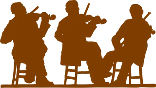 Band Ensemble String players Stickdatei