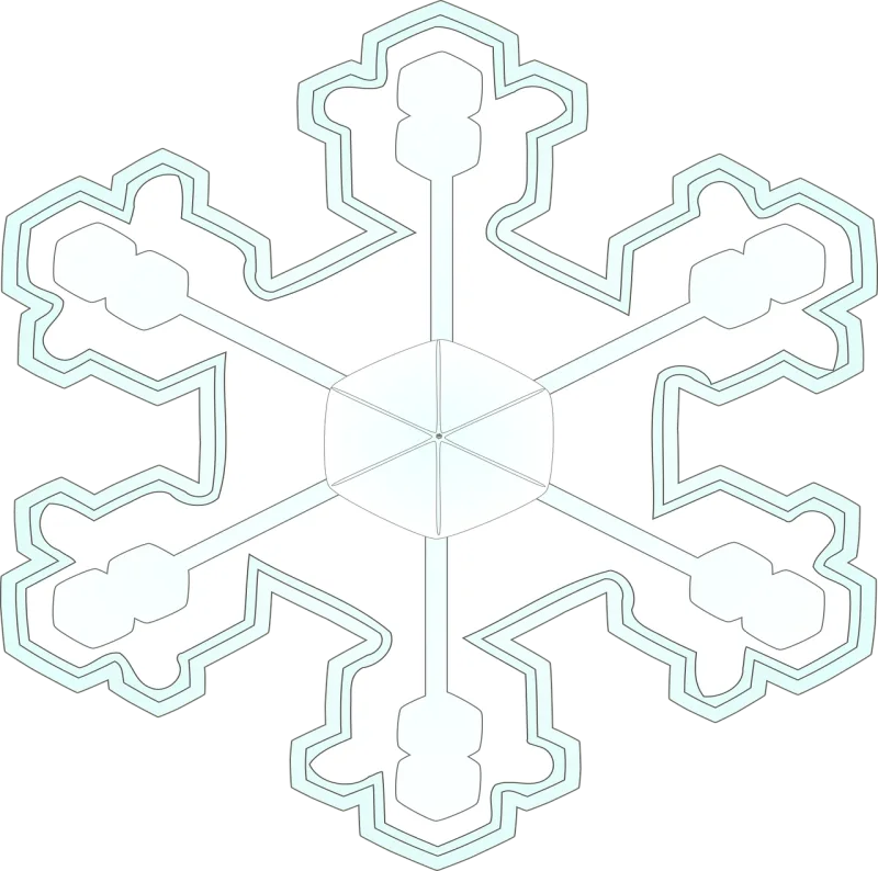 Snowflake Blue Crystal Stickdatei – Weihnachten