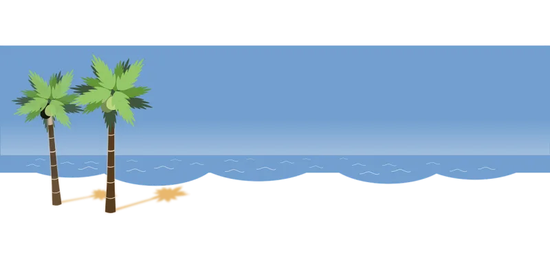 Beach Palms Ocean Stickdatei – Natur