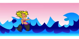 Mermaid Blond Nature Stickdatei
