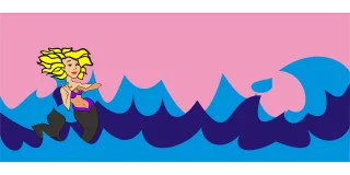 Mermaid Blond Nature Stickdatei