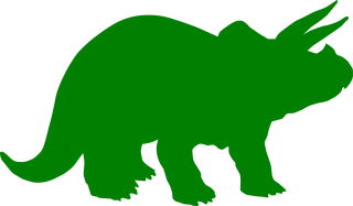 Triceratops Dinosaur Silhouette Stickdatei