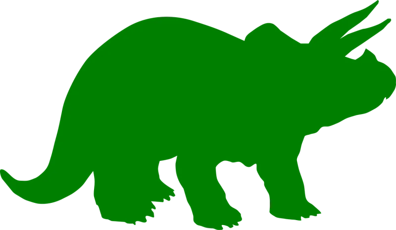 Triceratops Dinosaur Silhouette Stickdatei – Kinder