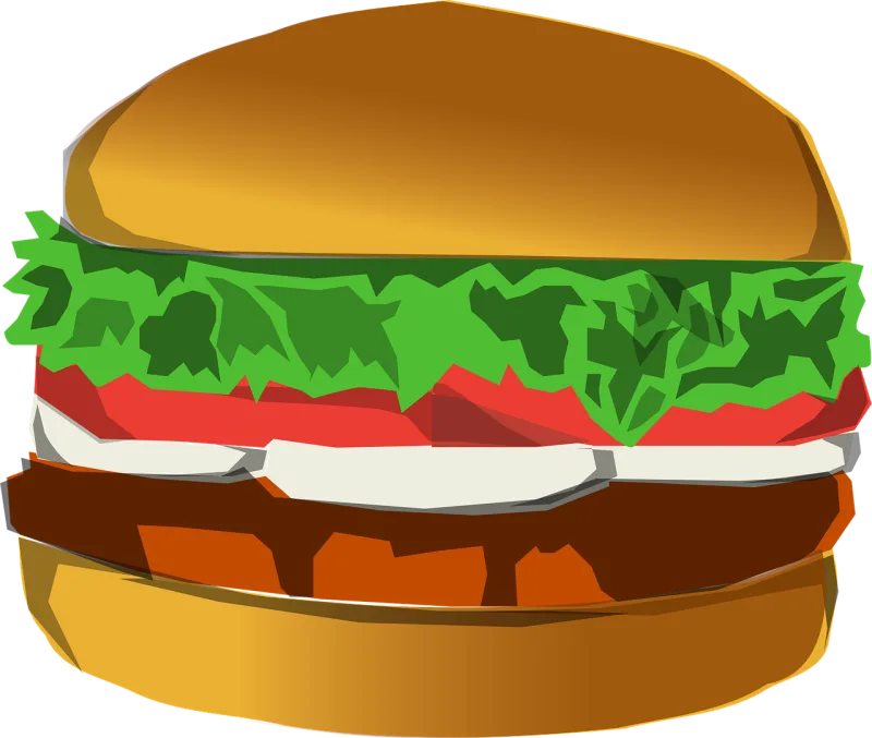 Burger Junk food Hamburger Stickdatei – Essen & Trinken