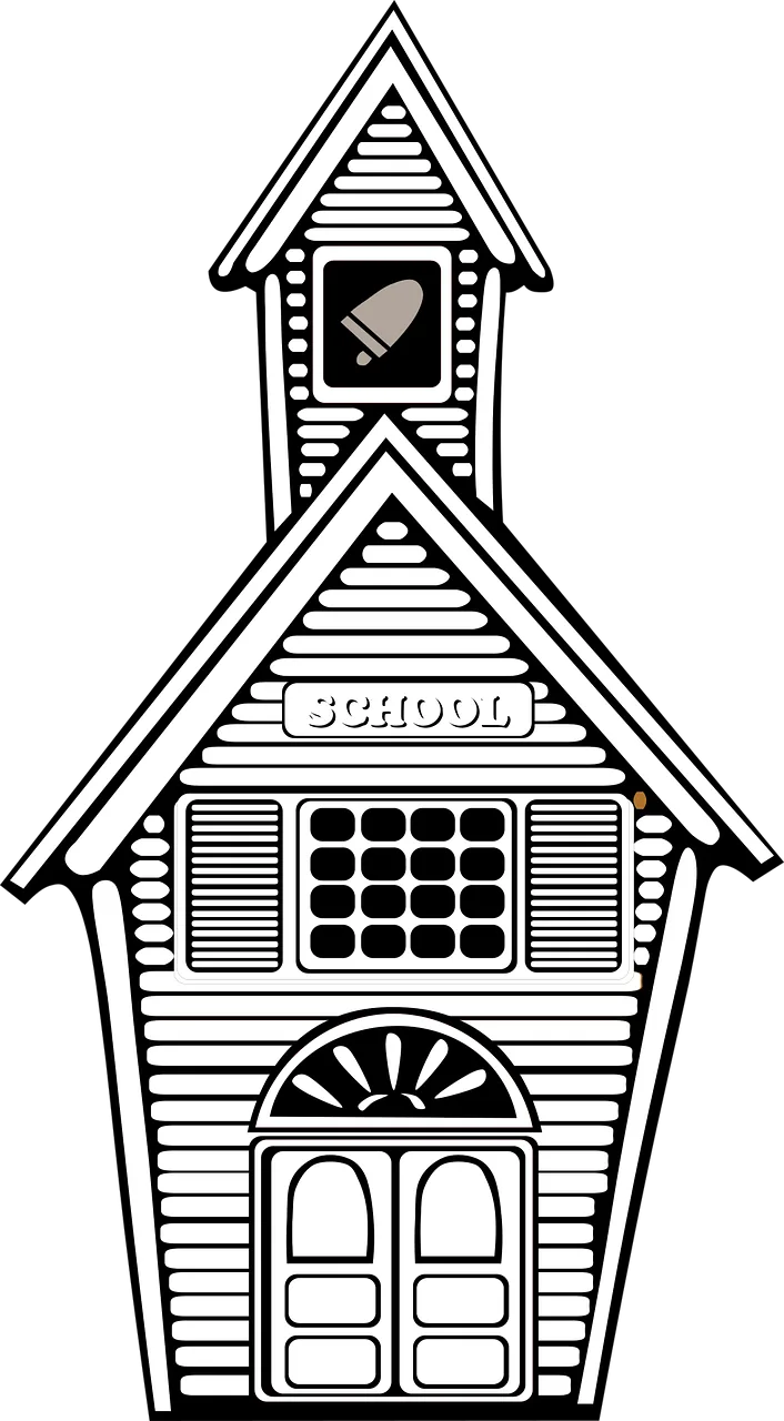 School Building Clock Stickdatei – Weihnachten